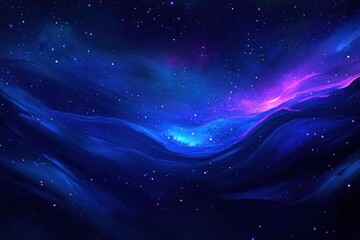 Obraz premium Abstract nebula swirling in deep space with vibrant colours and pixelated texture.