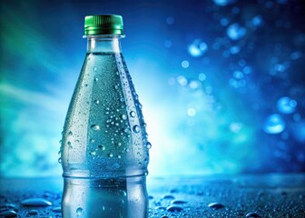 Refreshing Mineral Water Bottle - Cold Drink Photography, Promotional Label Design