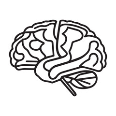 Human brain icon vector