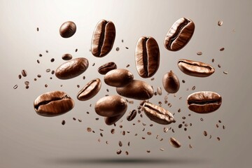 Fototapeta premium coffee beans, on white background