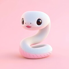 Fototapeta premium Cute Cartoon Snake Character Design