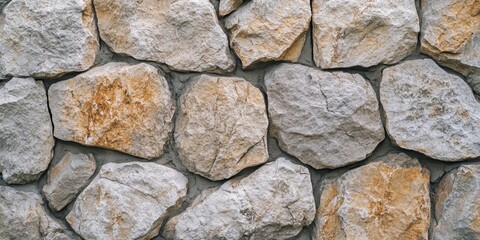 Obraz premium A detailed close up image showcasing a stone wall with a textured surface, perfect for enhancing design and decor elements.