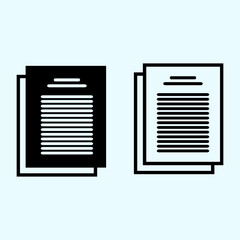 Simple Document icon on transparent background