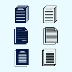 document paper set icon, vectors illustration