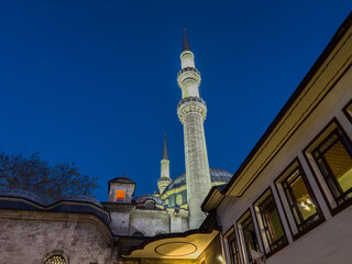Istanbul, Turkiye - December 18, 2024: Majestic Eyup Sultan Mosque. A Timeless Ottoman Heritage