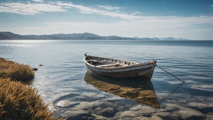 Stunning Landscape of the Tranquil Blue Sea and Clear Waters