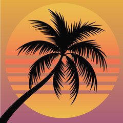 Palm tree vector illustration 001