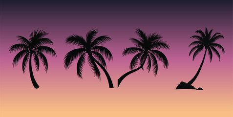 Palm tree vector illustration 001