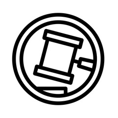Icon Legal Law With Style Outline