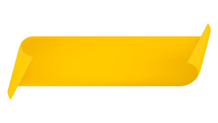 Ribbon png sticker, yellow banner design space © Rawpixel.com
