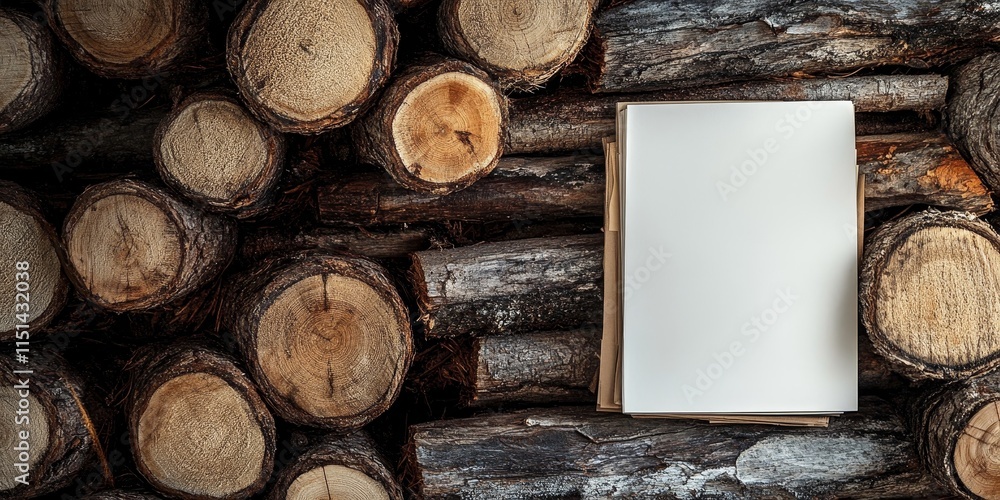 Poster notes on a background of rustic wooden logs create a unique visual appeal, emphasizing the charm of 
