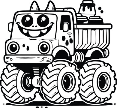 recommend clip art: Mud, Tires, and Thrills Monster Truck Coloring Fun. Power and Speed: A Monster Truck Coloring Challenge, kids coloring pages