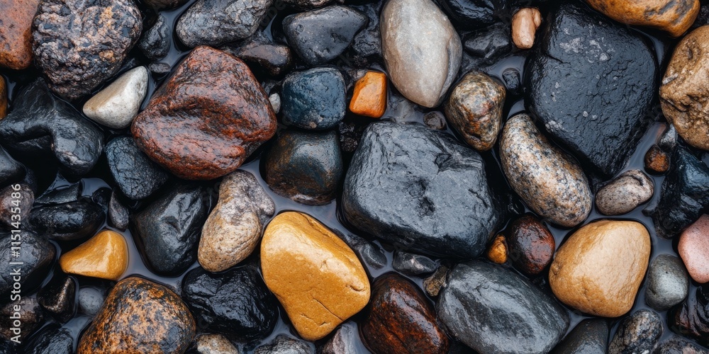 Poster wet small rocks create an interesting background suitable for text or as a wallpaper. this collectio