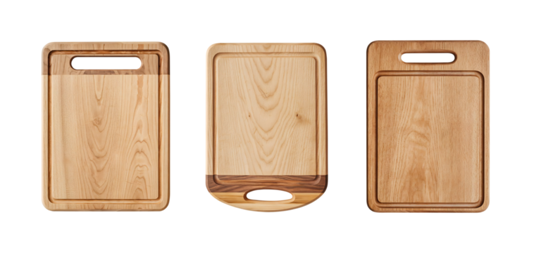 wooden Cutting Board, isolated on transparent background, full depth of field