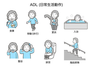 日常生活動作(ADL)、高齢者女性2
