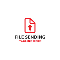 File Sending Logo Vector Modern