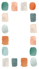 Watercolor png border frame, Instagram story wallpaper background