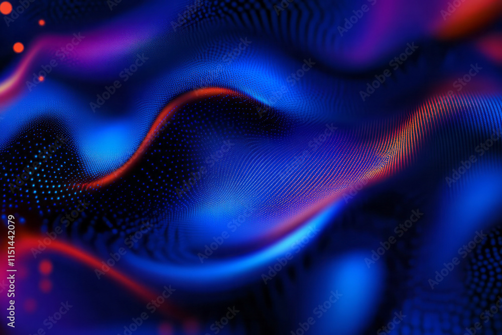 Aufkleber abstract background with wavy lines and dots