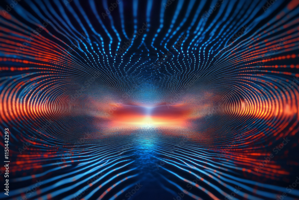 Poster a colorful abstract background with a blue and red swirl