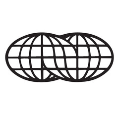 Globe Y2K black and white