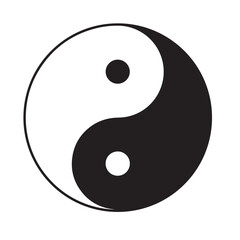 Black and white yin and yang Chinese vectorr