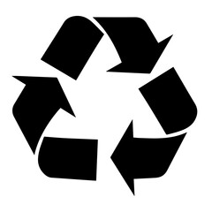 Recycle symbol on black