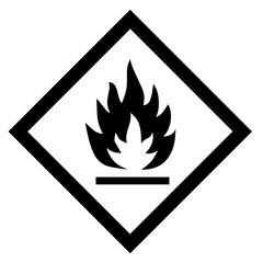 Fire danger sign in black and white