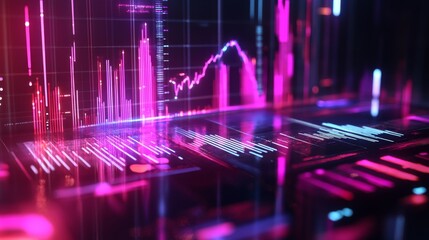 3d rendering of financial data document showcasing statistical analysis and marketing research with graphs, charts, and reports, highlighting development planning, management strategies, and accountin
