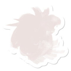 Pastel pink watercolor stroke texture sticker transparent png