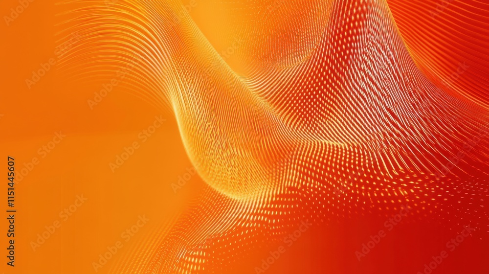 Aufkleber abstract orange and red wave pattern design background texture image