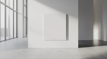 Modern Minimalist Interior Design with Empty Canvas