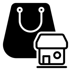 Store icon, glyph icon style