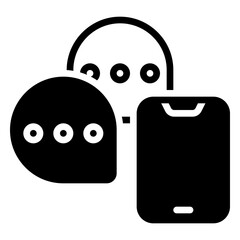 Phone icon, glyph icon style
