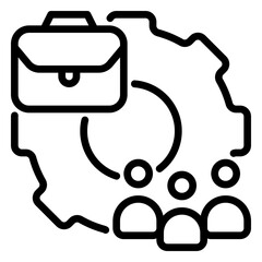 worker icon, line icon style