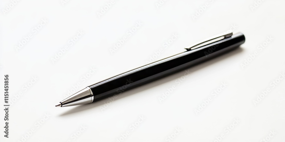 Poster isolated pen resting on a clean white background, showcasing the simplicity and elegance of an isola