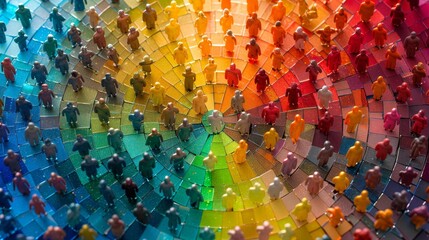 Obraz premium Color Wheel Shade Resenting Unity and A Diverse Group