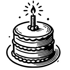 Birthday cake silhouette