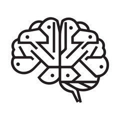 Human brain icon vector