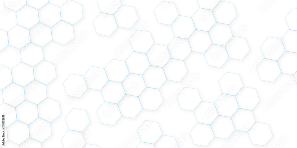 Aufkleber abstract white hexagon concept background. seamless pattern with hexagon. hexagonal white hexagons h