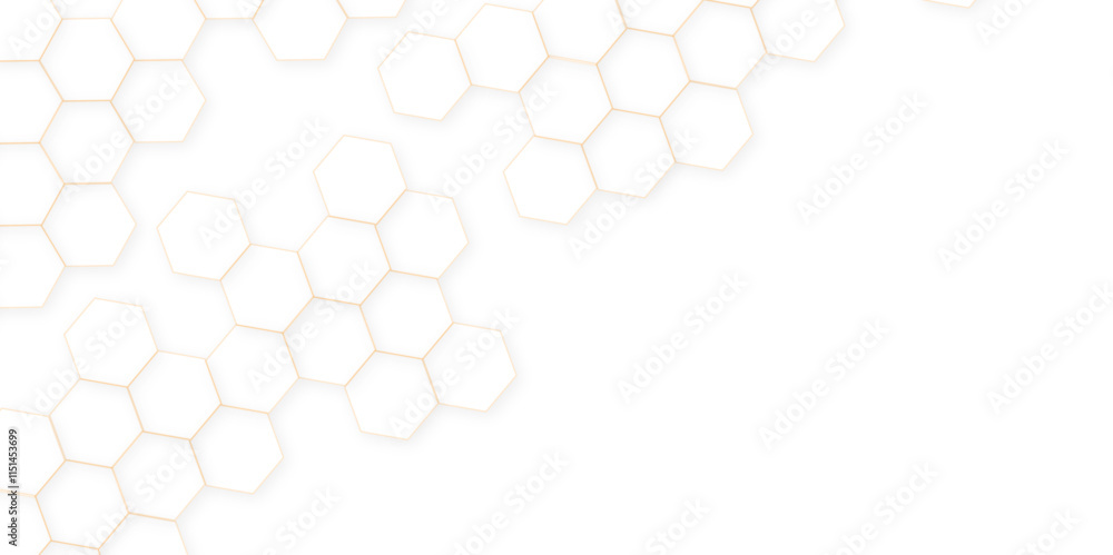 Poster abstract white hexagon concept background. seamless pattern with hexagon. hexagonal white hexagons h