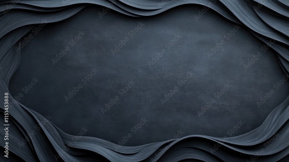 Poster a textured dark background with flowing wave patterns, creating a stylish and modern visual element 