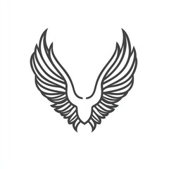 Obraz premium Elegant pair of stylized wings in a V-shape.