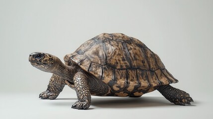 Naklejka premium Realistic Turtle Figurine in Detailed Shell and Texture