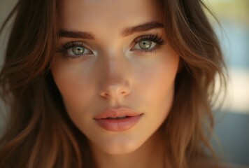 Fototapeta premium closeup of a young beautiful woman