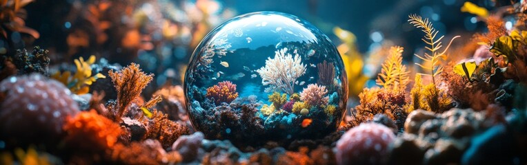 Vibrant Earth Surrounded by Jungle Plants