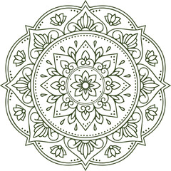 Beautiful flower art and mandala vector design