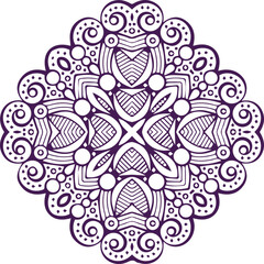 Beautiful flower art and mandala vector design