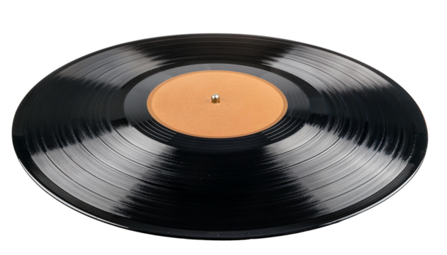 A vintage vinyl record set against a transparent background.