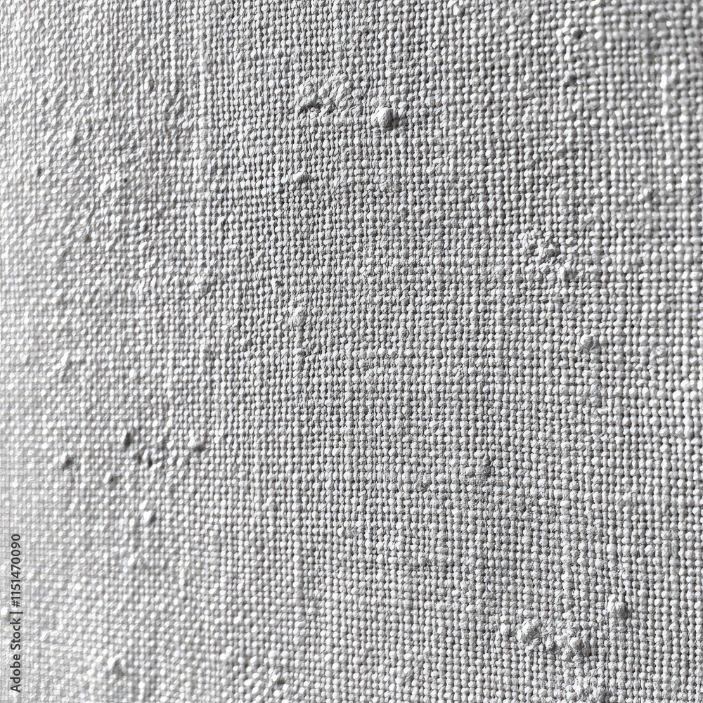 Poster close-up view of a textured white canvas. the woven fabric reveals a subtle crosshatch pattern creat