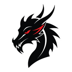 Fototapeta premium Considering some dragon-head tattoo design vector art.